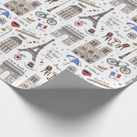 Paris Doodles Cadeaupapier (Hoek)