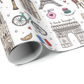 Paris Doodles Cadeaupapier (Rol Hoek)