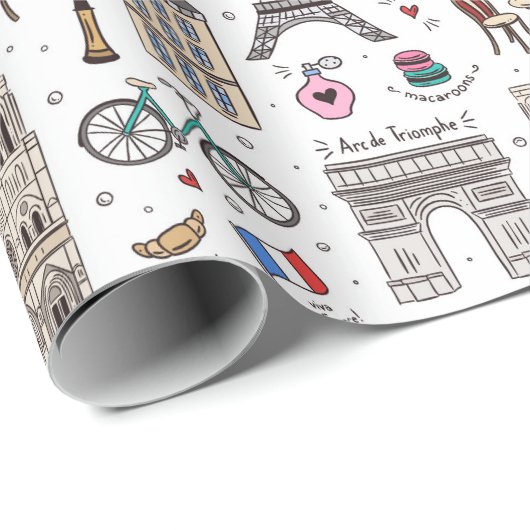 Paris Doodles Cadeaupapier (Rol Hoek)