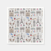 Paris Doodles Servet (Voorkant)