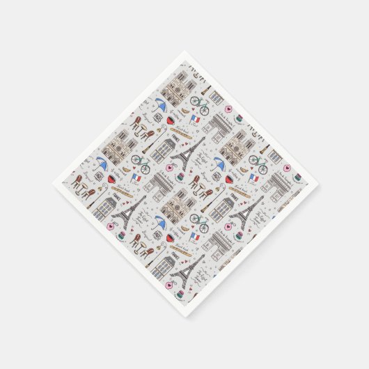 Paris Doodles Servet (Hoek)