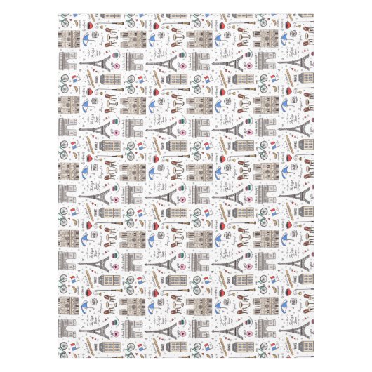 Paris Doodles Tafelkleed (Voorkant)