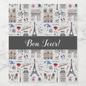 Paris Doodles  Wijn Etiket (Enkel label)