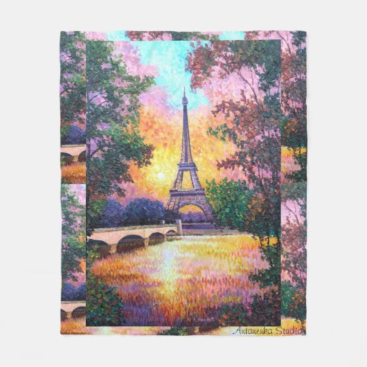 "Paris Dream" Fleece Deken (Voorkant)