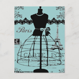 Paris Dress Stand, stijl Briefkaart