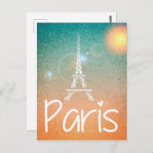 Paris Eifel Tower Briefkaart (Voorkant / Achterkant)