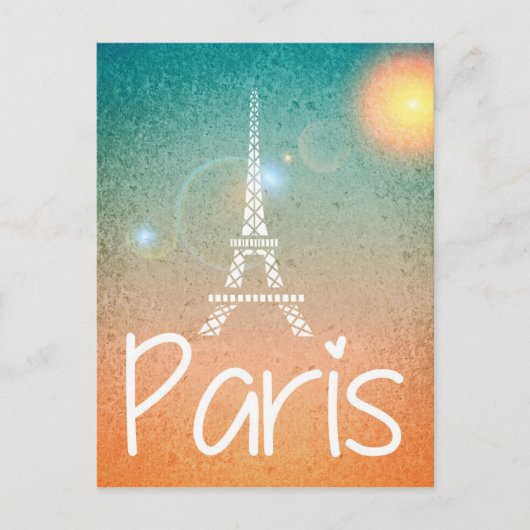 Paris Eifel Tower Briefkaart (Voorkant)