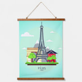 Paris Eifel Tower Hangend Wandkleed (Voorkant)