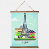 Paris Eifel Tower Hangend Wandkleed (Voorkant 2)