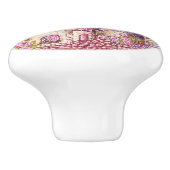 Paris Eiffel geïnspireerde pointillisme landschapk Keramische Knop (Zijkant)