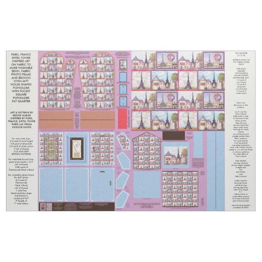 Paris Eiffel naaipatroon ambachten stof (Yard (91,4 cm))