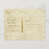 Paris Eiffel Toren Goud & Roze SAVE THE DATE Aankondigingskaart (Achterkant)