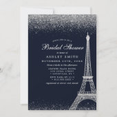 Paris Eiffel Toren Zilveren Bruiloft Feest Kaart (Voorkant)
