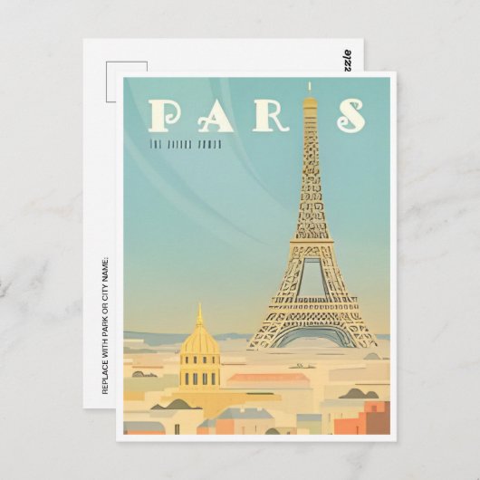  Paris eiffel torenarchitectuur frans Briefkaart (Voorkant / Achterkant)