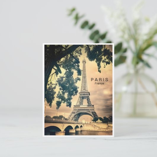  Paris eiffel torenarchitectuur frans Po Briefkaart (Staand voorkant)