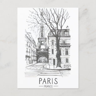 Paris eiffel torenarchitectuur frans Po Briefkaart
