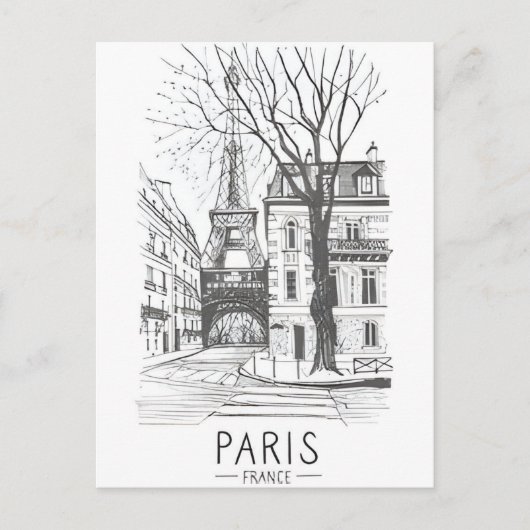  Paris eiffel torenarchitectuur frans Po Briefkaart (Voorkant)