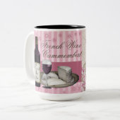 PARIS, EIFFEL TOUR, FRANSE WIJN, CAMMEMBERT TWEEKLEURIGE KOFFIEMOK (Voorkant links)