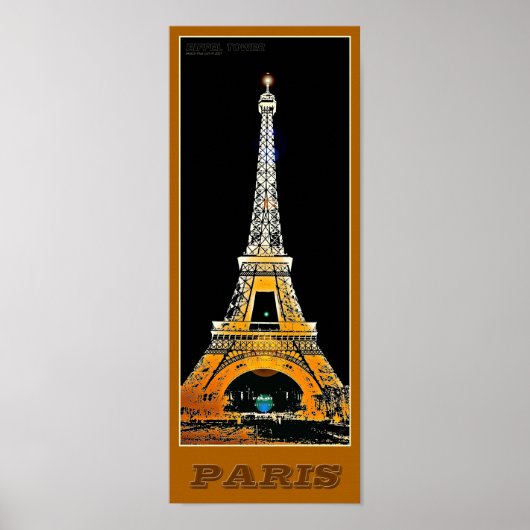 Paris Eiffel Tower - 02 - reisposter Poster (Voorkant)