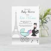 Paris Eiffel Tower algemeen Baby shower Kaart (Staand voorkant)