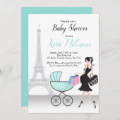 Paris Eiffel Tower algemeen Baby shower Kaart (Voorkant / Achterkant)