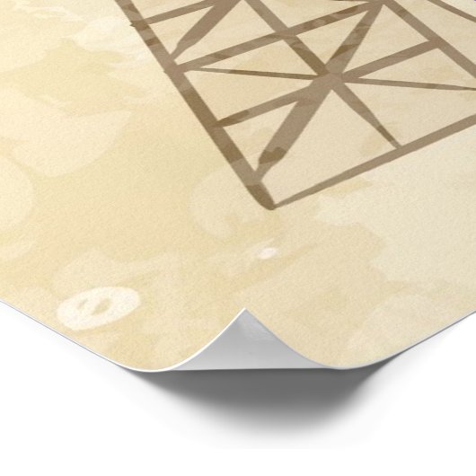 Paris Eiffel Tower and Flowers Poster (Hoek)