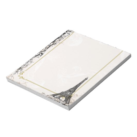 Paris Eiffel Tower and Scroll Notitieblok (Linkerzijde)