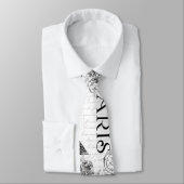 Paris Eiffel Tower and Scroll Stropdas (Gebonden)