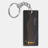 Paris Eiffel Tower at Night Keychain (Voorkant Links)