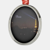 Paris Eiffel Tower at Night Metalen Ornament (Links)