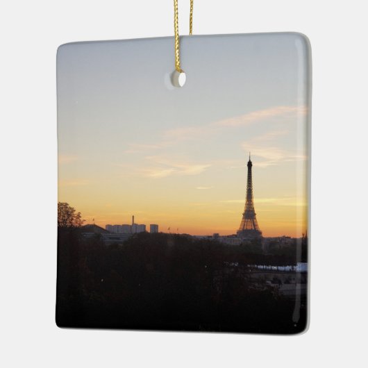 Paris Eiffel Tower at Sunset Christmas Ornament (Links)