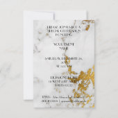 Paris Eiffel Tower Balloons Marmer Gold Kaart (Achterkant)