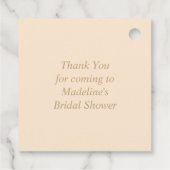 Paris Eiffel Tower Beautiful Floral Bridal Shower Bedankjes Labels (Achterkant)