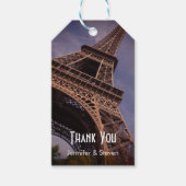Paris Eiffel Tower beroemd Landmark Foto bedankt Cadeaulabel (Voorkant)