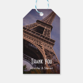 Paris Eiffel Tower beroemd Landmark Foto bedankt Cadeaulabel