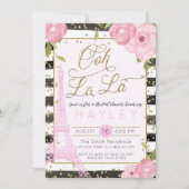 Paris Eiffel Tower Black Gold Vrijgezellenfeest In Kaart (Voorkant)