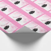 Paris Eiffel Tower & Black Poodle Cadeaupapier (Hoek)