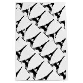 Paris Eiffel Tower Black White Medium Cadeauzakje (Voorkant)
