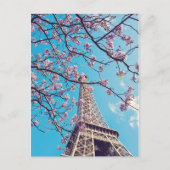 Paris Eiffel Tower Blooms in Springtime-Briefkaart Briefkaart (Voorkant)