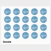 PARIS Eiffel Tower Blue Sticker (Vel)