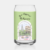 Paris Eiffel Tower Bon Appetit PERSOONLIJK Blikvorm Glas (Voorkant)