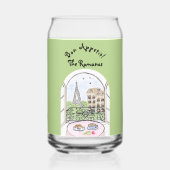 Paris Eiffel Tower Bon Appetit PERSOONLIJK Blikvorm Glas (Achterkant)