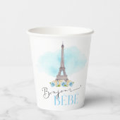 Paris Eiffel Tower Bonjour Baby Cups Papieren Bekers (Achterkant)