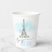 Paris Eiffel Tower Bonjour Baby Cups Papieren Bekers (Voorkant)