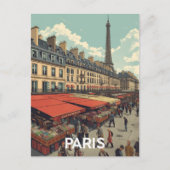 Paris Eiffel Tower Briefkaart (Voorkant)