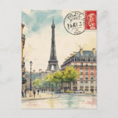 Paris Eiffel Tower Briefkaart (Voorkant)