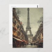 Paris Eiffel Tower Briefkaart (Voorkant / Achterkant)
