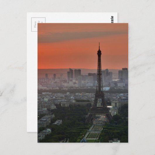 Paris Eiffel Tower Briefkaart (Voorkant / Achterkant)