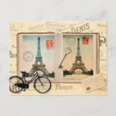 Paris Eiffel Tower Briefkaart (Voorkant)