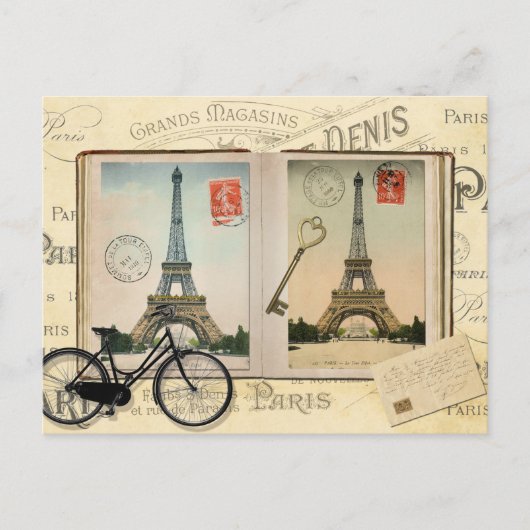 Paris Eiffel Tower Briefkaart (Voorkant)